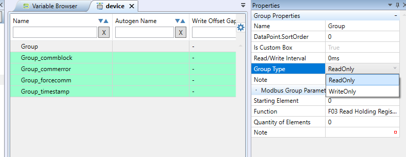 Modbus device in Domat IDE | Domat Control System