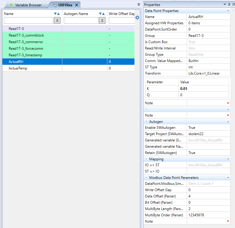 Modbus device in Domat IDE | Domat Control System