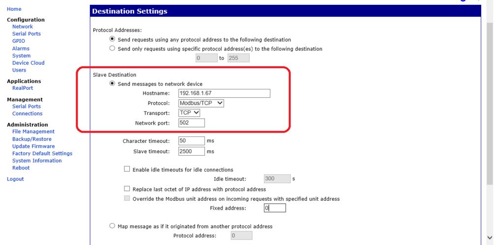Obr. 10: Nastavení routovacího pravidla v R035