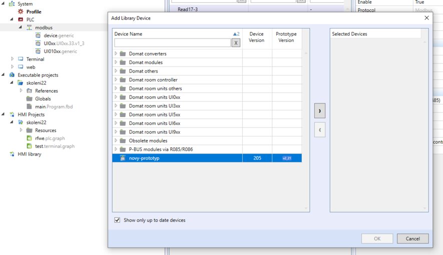 Modbus device in Domat IDE | Domat Control System